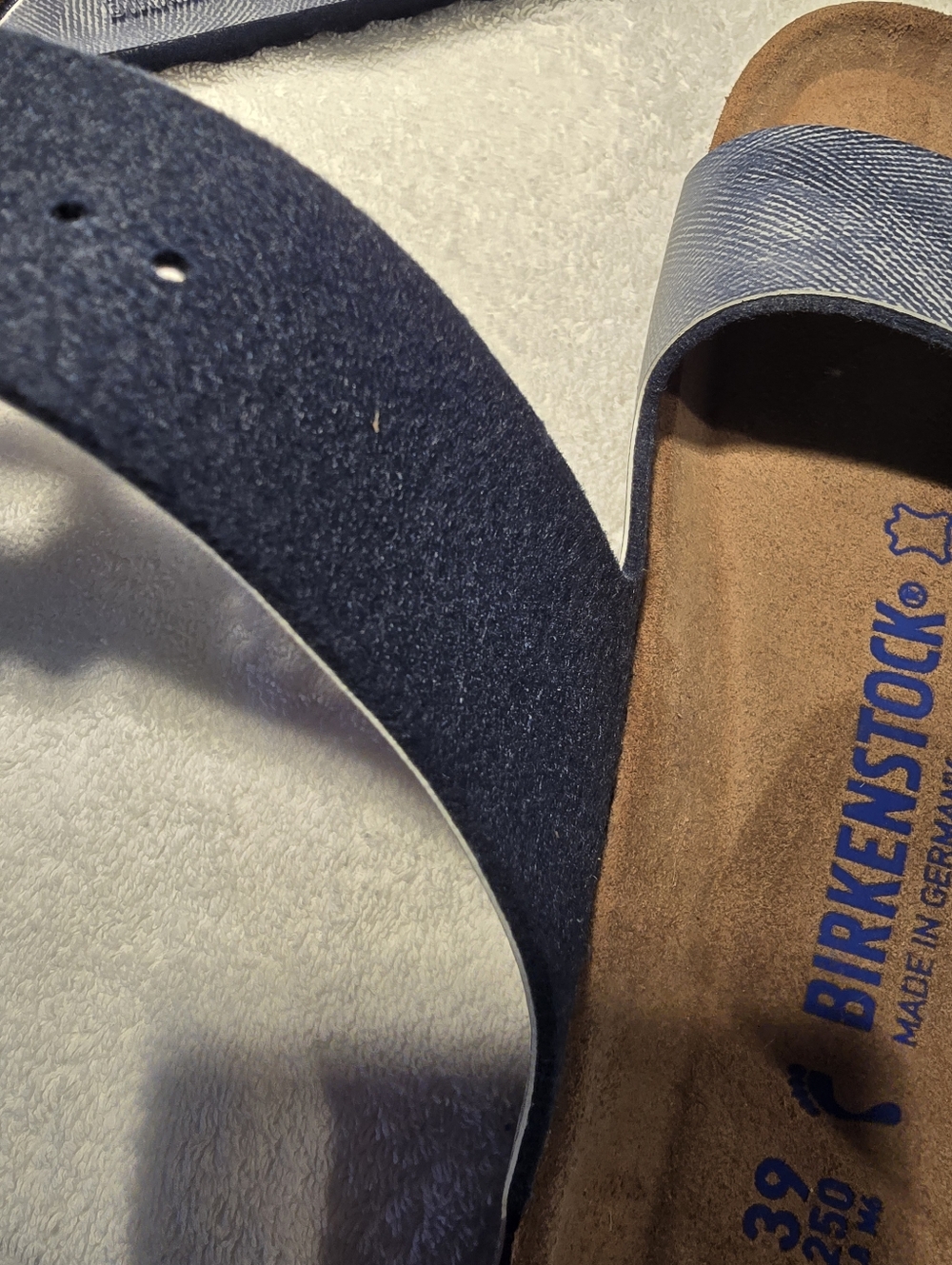 Birkenstock Arizona Double Buckle Sandals in Denim Blue SIZE 39 - Picture 5 of 7